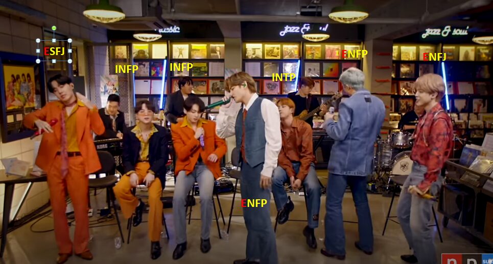 韓国のKーpopボイグループBTSの７人が歌を歌っている